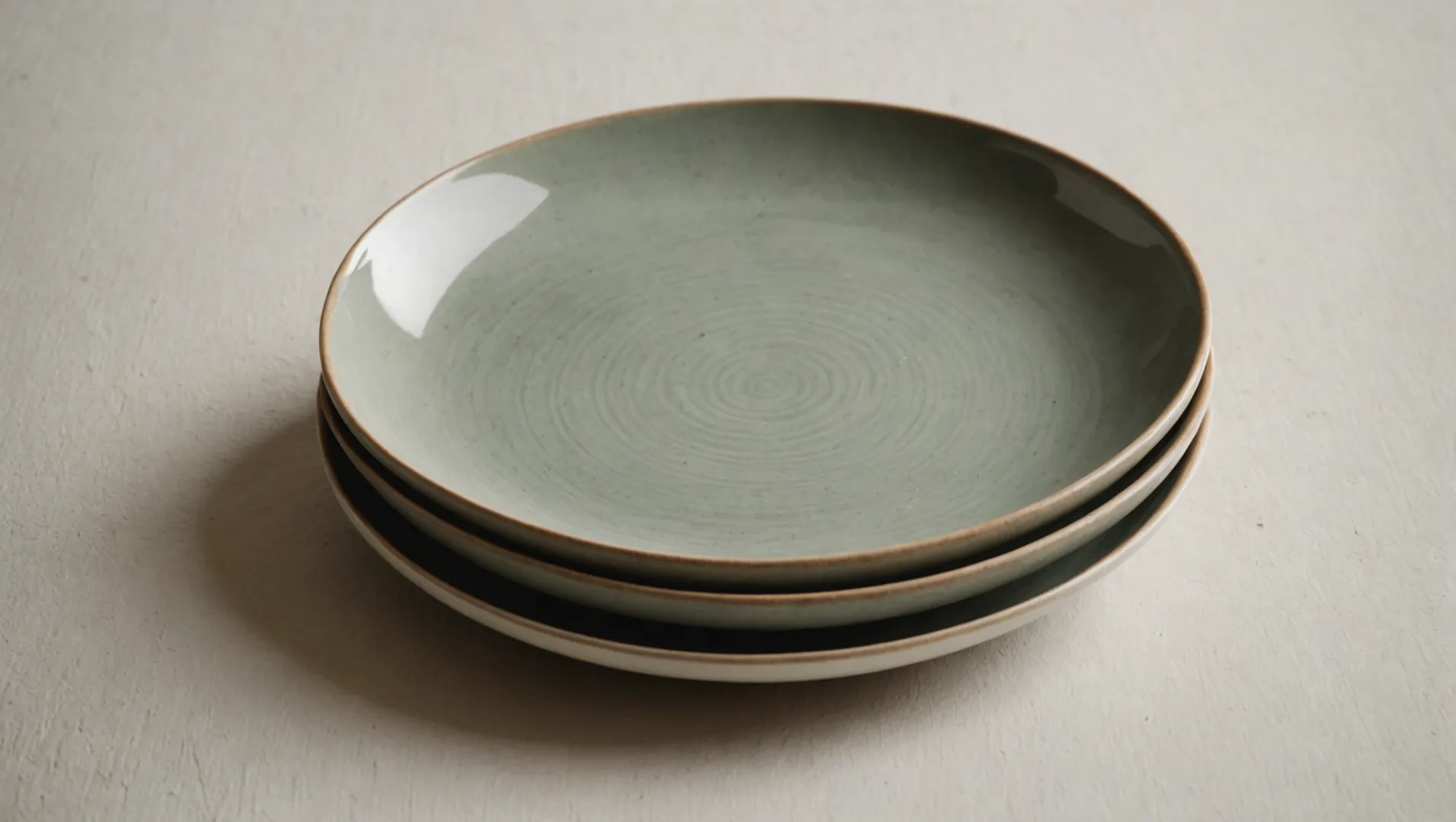 Porcelain and stoneware dishes side by side